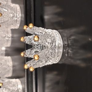 Clear glass crown votive